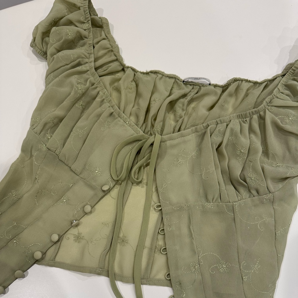 Mistress Rocks Green Blouse